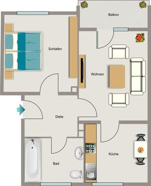 Foto - 2.5 Zimmer Etagenwohnung zur Miete in Essen