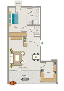 Foto - 2.5 Zimmer Etagenwohnung zur Miete in Essen