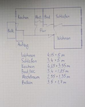 Foto - Große & helle 2-Zim-Wohnung auf dem Lutherplatz ab 01.01.2026