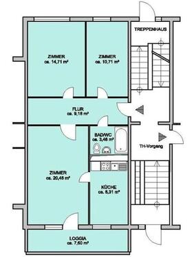 Foto - Ansprechende 3-Zimmer-Wohnung in der obersten Etage