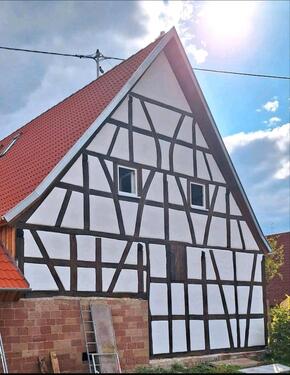 Foto - Teilrenovierte Scheune mit Wohnung im 1.OG (Rohbauzustand)