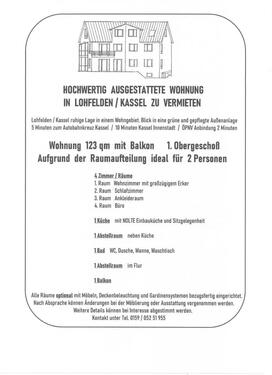 Foto - Hochwertig ausgestattete Wohnung in Lohfelden KS zu vermieten