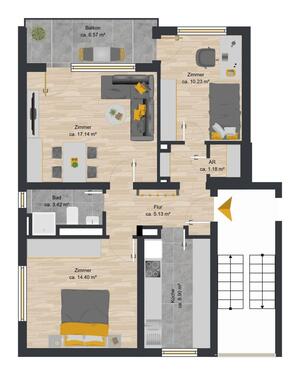 Foto - 3 Zimmer Etagenwohnung zur Miete in Herzberg am Harz