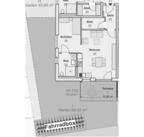 2 Zimmer Wohnung mit großer Terrasse + Garten barrierefrei - Frensdorf