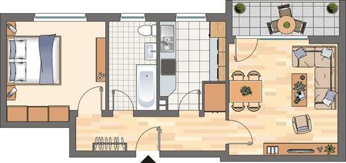 Foto - 2 Zimmer Erdgeschoßwohnung zur Miete in Castrop-Rauxel