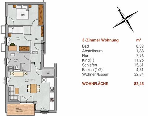 Foto - 3 Zimmer Etagenwohnung zur Miete in Kirchdorf an der Iller