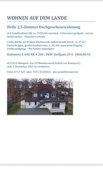 Foto - Wohnung Hänigsen Riedel Mieten - 860,00 EUR Kaltmiete,