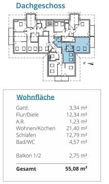 Foto - 2 Zimmer Dachgeschoßwohnung in Taufkirchen