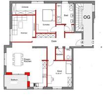 Moderne, energieerfiziente 4-Zimmer Wohnung Zentral ruhig BLK - Senden