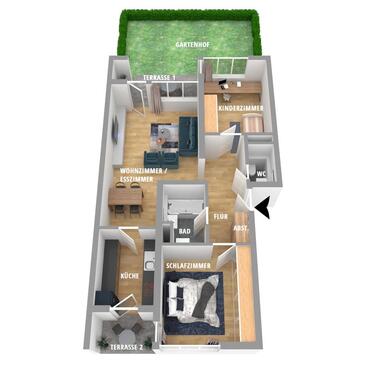 Foto - 3 Zimmer Erdgeschoßwohnung zum Kaufen in Chemnitz