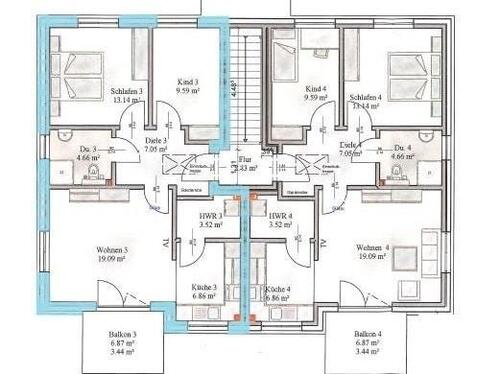 Foto - 3 Zimmer Etagenwohnung in Heide