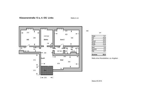 Foto - 3 Zi. Wohng. m. kleiner Dachterrasse, 4. OG, SüdWest Ausr.
