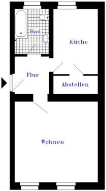 Foto - renovierte 1-Raumwohnung - 230,00&nbsp;EUR Kaltmiete, ca.&nbsp; 39,30&nbsp;m&sup2;
