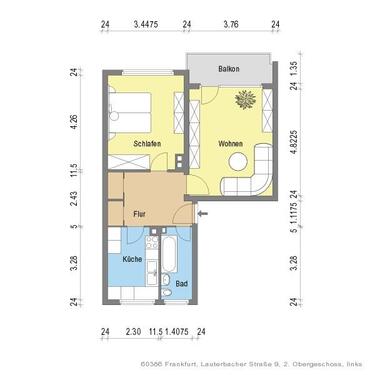 Foto - Sanierte 2 Zimmerwohnung mit Balkon und Tageslichtbad
