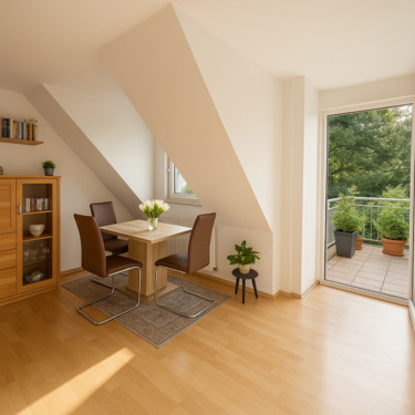 Foto - Möblierte 2-Zi-DG-Wohnung mit Terasse & Parkblick in Eislingen