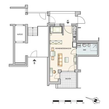 Foto - 1 Zimmer Erdgeschoßwohnung zur Miete in Ulm