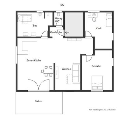 Foto - 3 Zimmer Dachgeschoßwohnung zur Miete in Korb