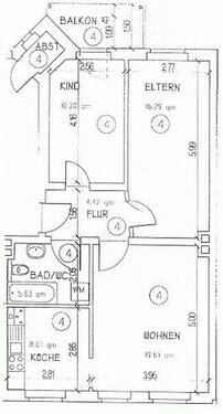 Foto - 3 Zimmer Etagenwohnung zur Miete in Halle (Saale)