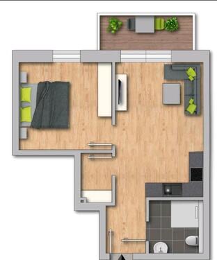 Foto - Erstbezug: 2-Zi.-Gartenwohnung im KfW 40 Neubau Rheinberg-Budberg