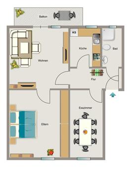 Foto - 3.5 Zimmer Etagenwohnung zur Miete in Recklinghausen