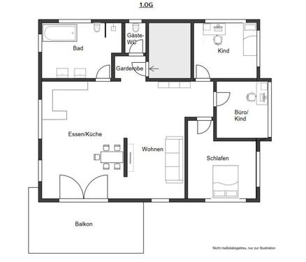 Foto - 4 Zimmer Etagenwohnung zur Miete in Korb