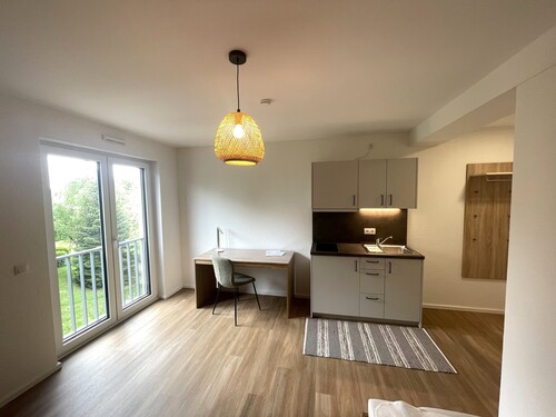 Wohn-/ Schlafbereich - Modernes Neubau-Apartment für Studenten