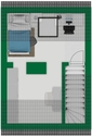 Grundriss-Skizze Dachgeschoss linkes Haus - 