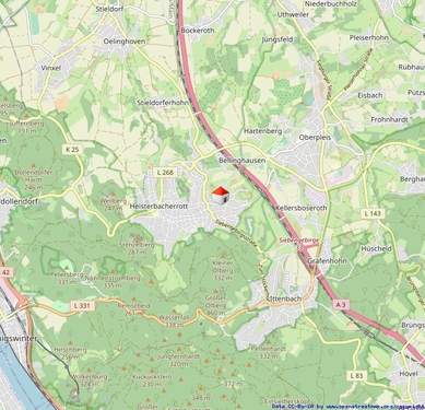 Lage makro - Einfamilienhaus mit 133,00 m&sup2; in Königswinter zur Miete