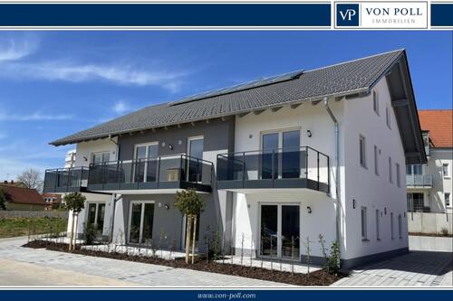 Beispielbild Außenansicht - KfW40 QNG Neubau: 3-Zimmer Etagenwohnung mit gehobener Ausstattung, Balkon und Ausblick über das Regental zu verkaufen