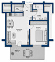 Grundriss Wohnung Nr. 5 - 2 Zimmer Etagenwohnung in Cham