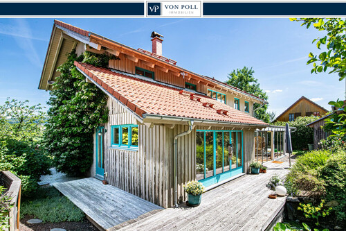 Außenansicht - Wohnen im Grünen - Charmantes Holzhaus mit Wintergarten, Galerie und idyllischem Garten
