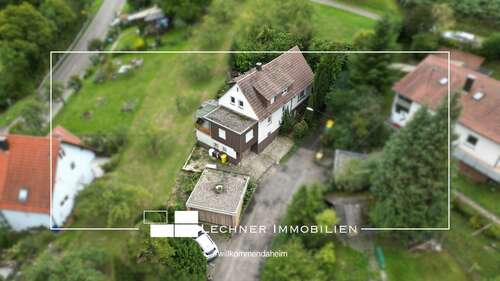 Luftbild - #willkommendaheim Top Randlage mit Baugenehmigung