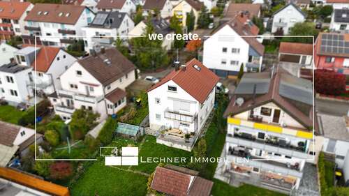 Luftbild - #willkommendaheim 2-3 Familienhaus mit freier Sicht und schönem Garten