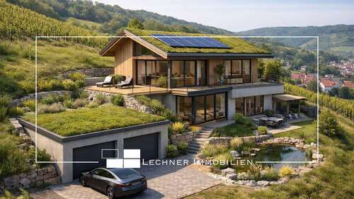 Visualisierung Neubau - Absolute Randlage mit Weinbergausblick