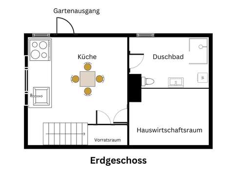 Erdgeschoss nach Rennovierung - 