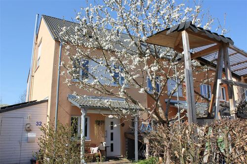 Ansicht vorne - Exklusives Energiesparhaus auf Hermannswerder in außergewöhnlicher Insellage