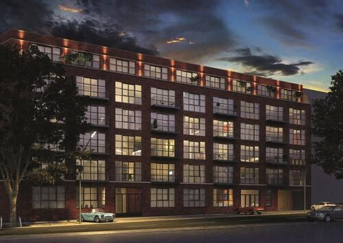 Visualisierung Fassade Abend - 1 Zimmer Loft - Studio - Atelier zum Kaufen in Berlin