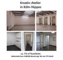Kreativ-Atelier in Köln-Nippes - 2.000,00&nbsp;EUR Kaltmiete, ca.&nbsp; 174,00&nbsp;m&sup2; in Köln (PLZ: 50733)