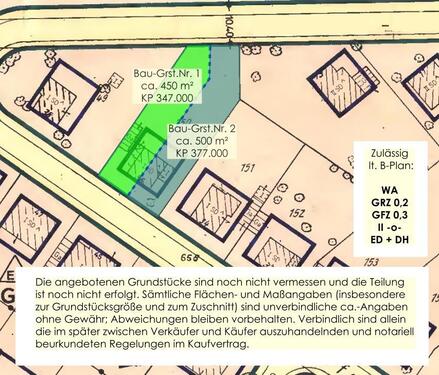 unverbindliche Teilungsskizze mit Kaufpreisangaben - Baugrundstück mit 120,00 m&sup2; in Köln zum Kaufen