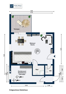 Gästehaus Erdgeschoss - 