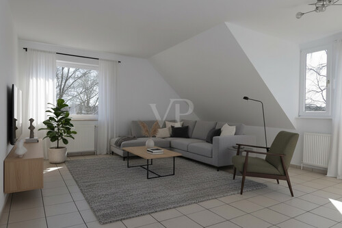 Wohnbereich_KI möbliert - Dachgeschoßwohnung mit 85,67 m&sup2; in Emsbüren zur Miete