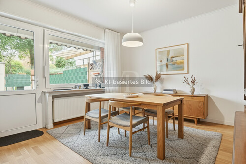 Esszimmer _ KI möbeliert - Einfamilienhaus mit 179,80 m&sup2; in Rheine zum Kaufen