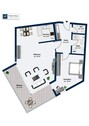 Wohnungsgrundriss - 2 Zimmer Etagenwohnung zum Kaufen in Rheine