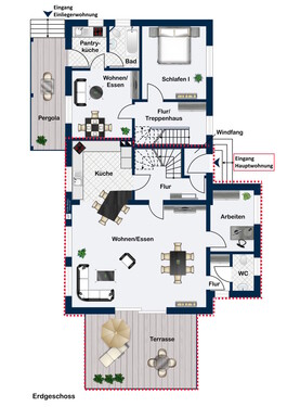 Haupthaus Erdgeschoss - Mehrfamilienhaus, Wohnhaus mit 236,82 m&sup2; in Hörstel zum Kaufen