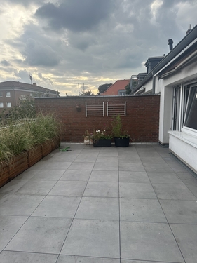 Dachterrasse - Oberwohnung im Zentrum von Aschendorf mit Dachterrasse