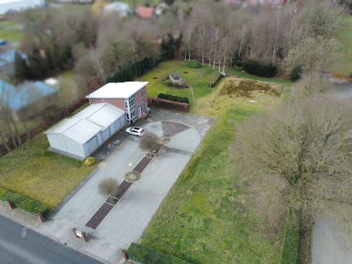 Ansicht von oben - Gewerbefläche mit Erweiterungsmöglichkeit einer Halle und einer Betriebsleiterwohnung!