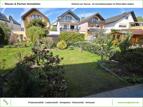 Blick in den Garten - Rodgau-Jügesheim Familienglück! Großzügiges Reihenhaus in ruhiger und begehrter Wohnlage!