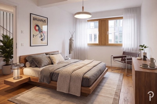 Schlafzimmer 4. OG (Möblierungsvorschlag) - 