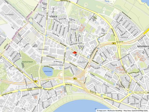Lageplan - 3 Zimmer Einfamilienhaus zur Miete in Düsseldorf