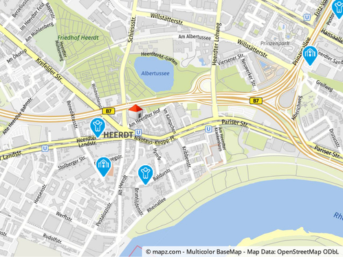 Lageplan - 3 Zimmer Erdgeschoßwohnung zur Miete in Düsseldorf